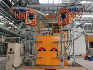 máquina de shot peening de gancho