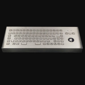 teclado em aço inoxidável escovado