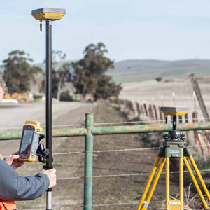 receptor RTK / GNSS / para obras de contrução / compacto