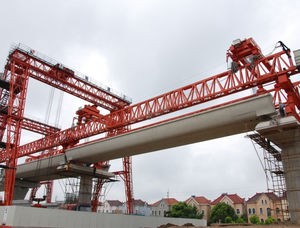 pórtico de lançamento para a construção de pontes