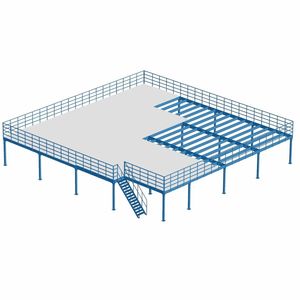 Mezanino industrial de chapas em aço