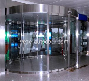 sistema de portas de correr curvo