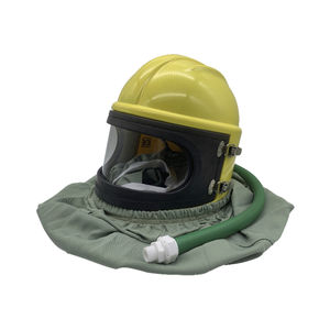 capacete de tarefas de jateamento de areia