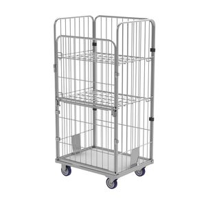 container aramado com rodas para têxteis