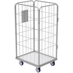 container aramado com rodas para têxteis