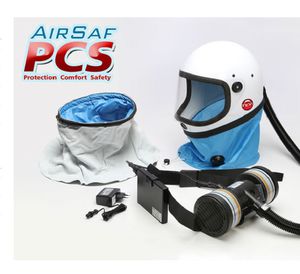 capacete de tarefas de jateamento de areia