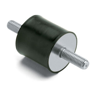 isolador de vibração cilíndrico / metálico / em borracha / com rosca