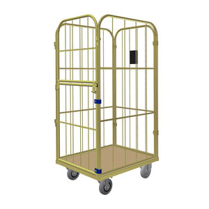 container aramado com rodas para têxteis