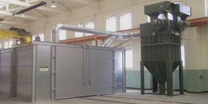 cabine de granalhagem