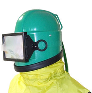 capacete de tarefas de jateamento de areia