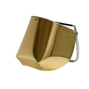 protetor facial com revestimento dourado