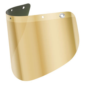 protetor facial com revestimento dourado