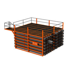 mezanino industrial com sistema de organização