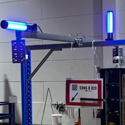 coluna luminosa de LED