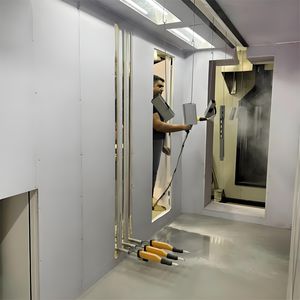 cabine de pintura a pó fechada