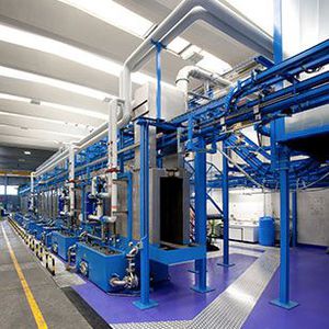 linha de pré-tratamento de superfície automática
