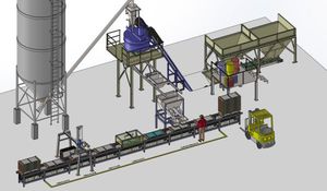 linha de produção para produtos em concreto