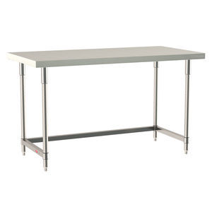 mesa de trabalho em aço inoxidável