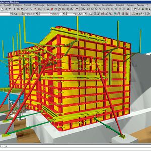 software de design de fôrmas de concretagem com Autocad