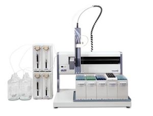 estação de manipulação de líquidos de laboratório