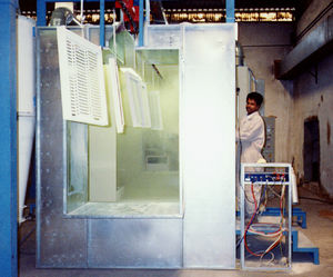 cabine de pintura a pó manual