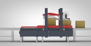 máquina fechadora de caixas de duas abas