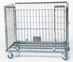 container aramado com rodas de tela metálica 1