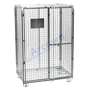 container aramado com rodas de tela metálica 1