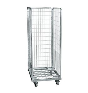 container aramado com rodas de tela metálica 1