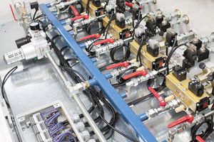 painel de controle pneumático