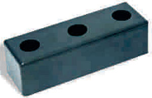 isolador de vibração retangular / em borracha / metálico