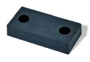 isolador de vibração retangular / em borracha / metálico