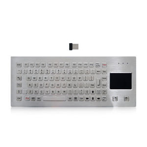 teclado em aço inoxidável escovado