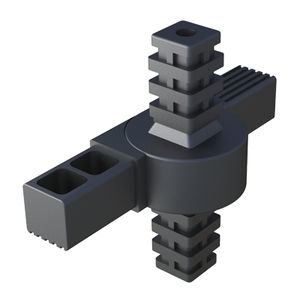 Articulação giratória para montagem de perfis