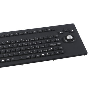 teclado em borracha de silicone / embutido / com teclas mecânicas / com trackball