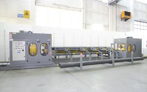 máquina de rosquear tubos automática
