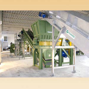 central de reciclagem de materiais plásticos