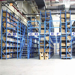 mezanino industrial com sistema de organização