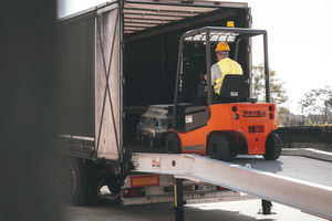 rampa niveladora para máquina de obras