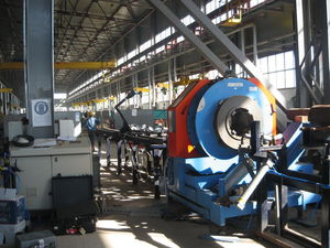 máquina de corte com faca rotativa