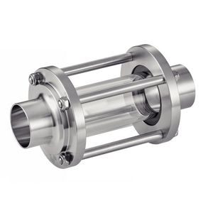visor de fluxo em aço inoxidável