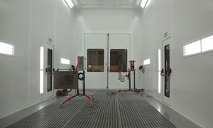 cabine de pintura aberta