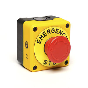 botão de comando de freio de emergência