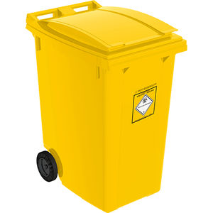 contêiner de lixo em material plástico