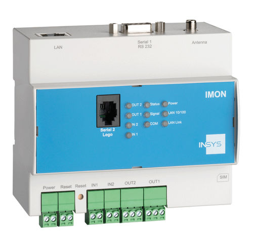 Roteador celular - IMON-G100 - INSYS MICROELECTRONICS GmbH - de transmissão de dados em pacotes / RS232 / LAN