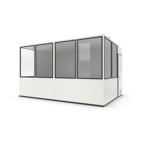 "sala dentro de sala" em chapa - Basic 15 Starter Plus - WSM – Walter Solbach Metallbau GmbH - em fibra mineral / com piso de PVC