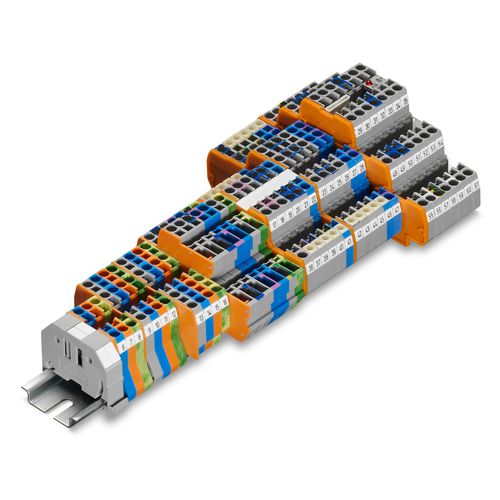 Borne compacto - 870 series  - WAGO - para trilho DIN / push-in / com conexão de mola