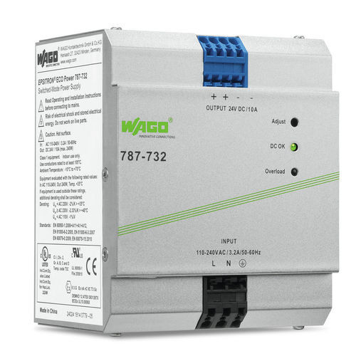Fonte de alimentação elétrica para trilho DIN - CLASSIC series  - WAGO - CA/CC / ajustável / chaveada