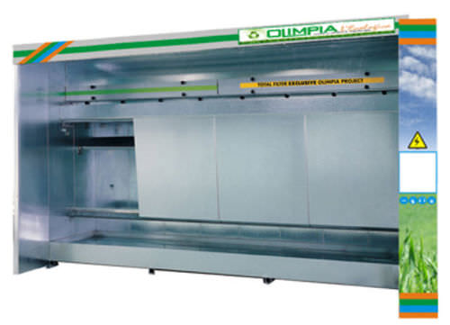 Cabine de pintura aberta - SIMPLEX - Olimpia - para peças de reposição / com cortina de água