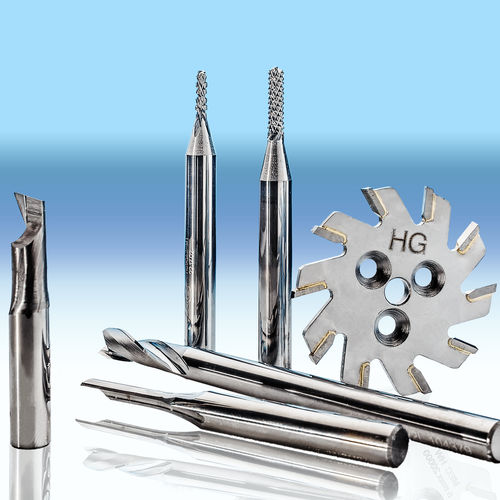 Fresa inteiriça - Single helical milling cutter - straight long - HG GRIMME SysTech GmbH - para plásticos / de alto desempenho / de alta precisão